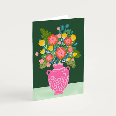 Blumen in einer Vase 2 Grußkarte
