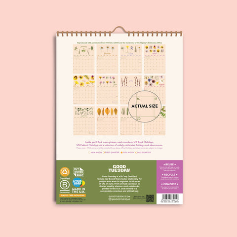 2026 Calendar | Garden Botanicals A4 - Sprouts of Bristol