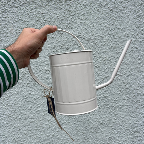 Metal Watering Tall Can – Cream