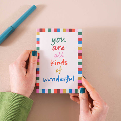 All Kinds of Wonderful Greetings Card - Sprouts of Bristol