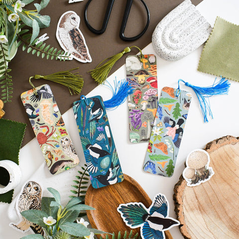 Ancient Woodland Creatures Bookmark – Illustrated by Ferne Creative - Sprouts of Bristol