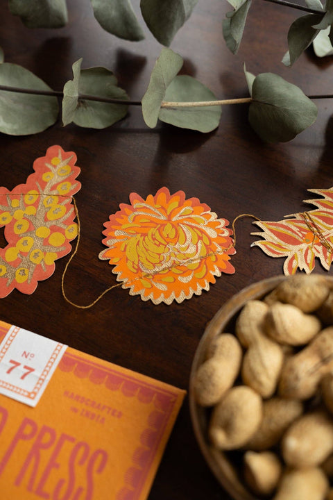 Autumn Blooms Sewn Garland - Sprouts of Bristol
