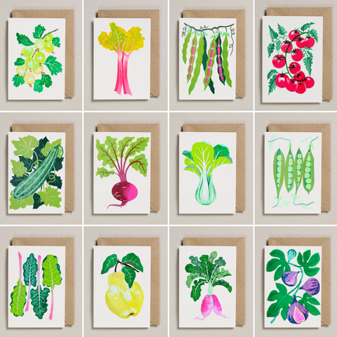 Rhubarb Grow Greetings Card