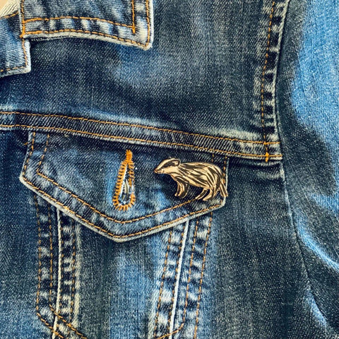 Badger Mini Pin Brooch - Sprouts of Bristol