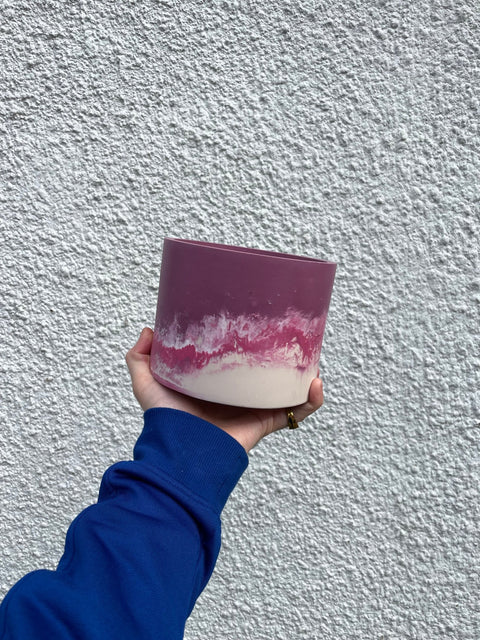 Berry Pink, Purple and Putty Jesmonite Pot - Sprouts of Bristol