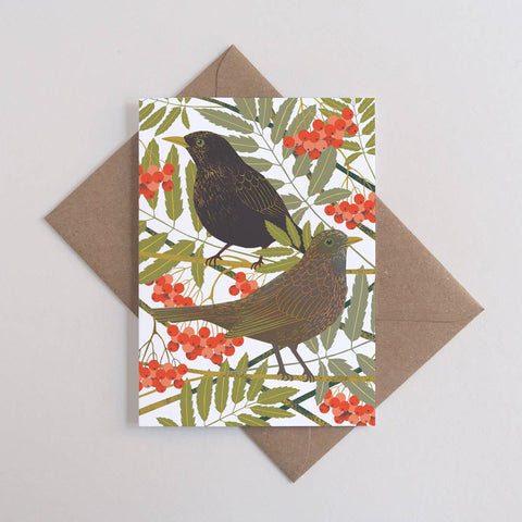 Blackbirds | Everyday greetings card | Bird lover, Nature - Sprouts of Bristol