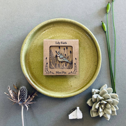 Blue Tit Mini Pin Brooch - Sprouts of Bristol