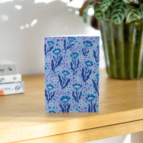 Blue Wildflowers Greetings Card - Sprouts of Bristol