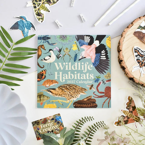 British Wildlife Habitats Calendar 2027 – Illustrated Nature Calendar - Sprouts of Bristol