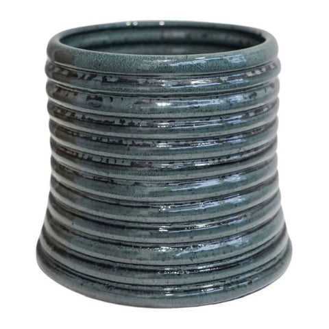 Casper Rolled Teal Planter - Sprouts of Bristol