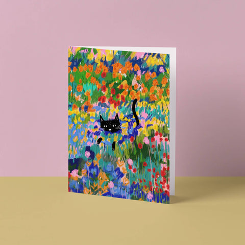 Cat in the Garden at Arles Greetings Card - Sprouts of Bristol