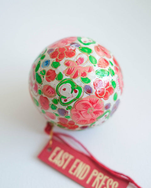 Crimson Flowers Bauble - Sprouts of Bristol