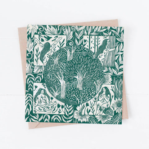 Forest Bather Greetings Card - Sprouts of Bristol