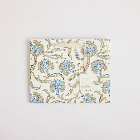 Hand Block Printed Gift Bags - Blue Stone - Sprouts of Bristol
