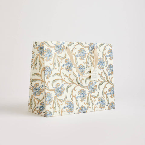 Hand Block Printed Gift Bags - Blue Stone - Sprouts of Bristol
