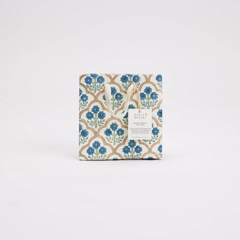 Hand Block Printed Gift Bags - Indigo - Sprouts of Bristol