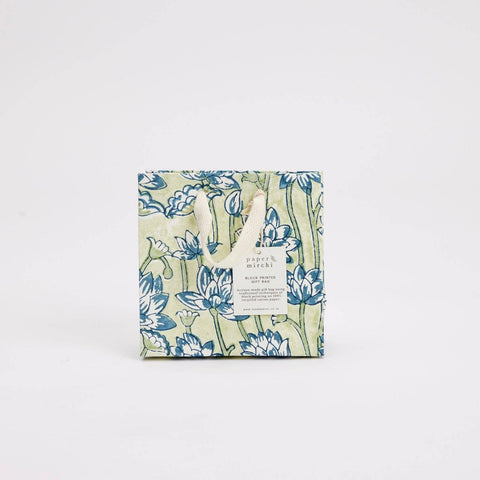 Hand Block Printed Gift Bags - Indigo - Sprouts of Bristol