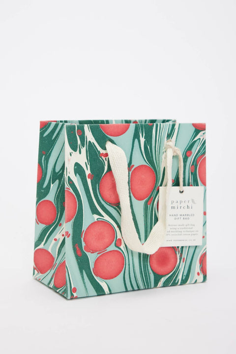 Hand Marbled Gift Bags - Christmas Splendour - Sprouts of Bristol