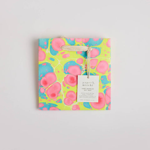 Hand Marbled Gift Bags - Neon - Sprouts of Bristol