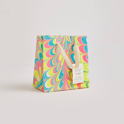 Hand Marbled Gift Bags - Neon - Sprouts of Bristol