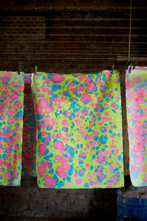 Hand Marbled Gift Bags - Neon - Sprouts of Bristol