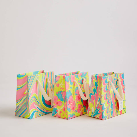 Hand Marbled Gift Bags - Neon - Sprouts of Bristol