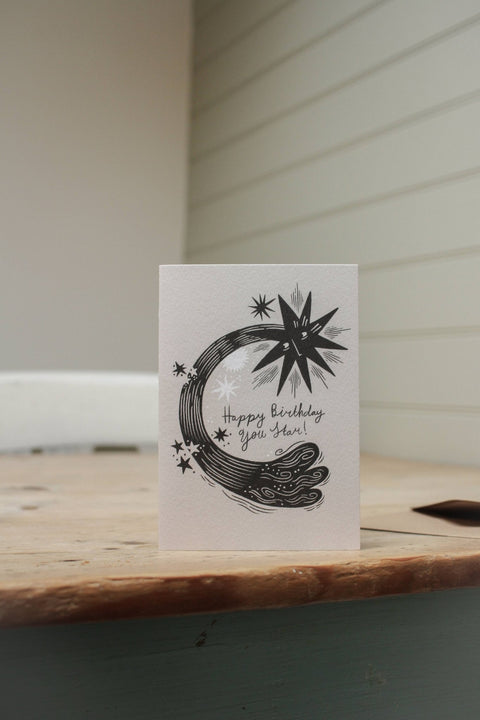 'Happy Birthday You Star' Birthday Greetings Card - Sprouts of Bristol