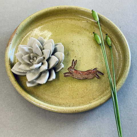 Hare Mini Pin Brooch - Sprouts of Bristol