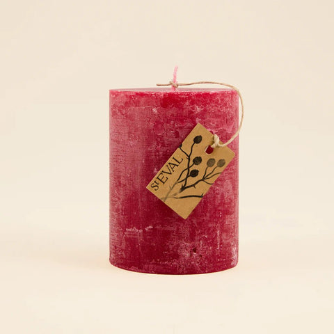 Hawthorn & Berries Fragranced Coloured Pillar - Sprouts of Bristol