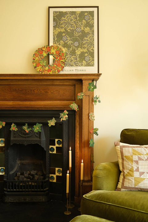 Holly and Ivy Sewn Garland - Sprouts of Bristol