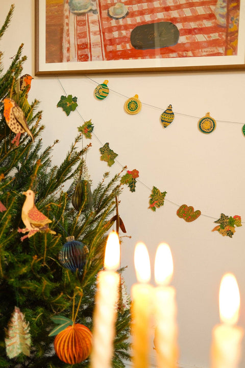 Holly and Ivy Sewn Garland - Sprouts of Bristol