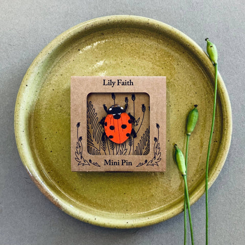 Ladybird Mini Pin Brooch - Sprouts of Bristol