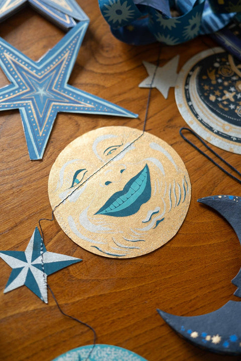 Man on the Moon Sewn Garland - Sprouts of Bristol
