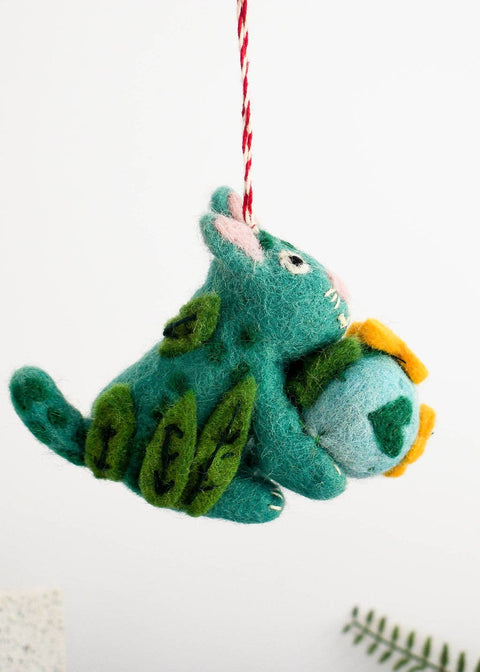 Niaski Cattenborough Cat Felt Decoration – Handmade Fair Trade - Sprouts of Bristol