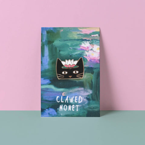 Niaski Clawed Monet Enamel Pin – Cat Artist Collection - Sprouts of Bristol