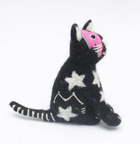 Niaski Kitty Starfluff Felt Decoration – Handmade Fair Trade - Sprouts of Bristol