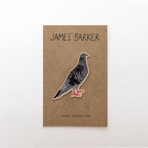 Pigeon Wooden Pin - Sprouts of Bristol