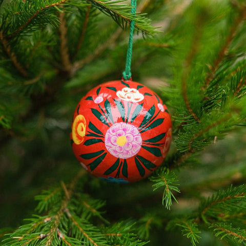 Red Bouquet Bauble - Sprouts of Bristol