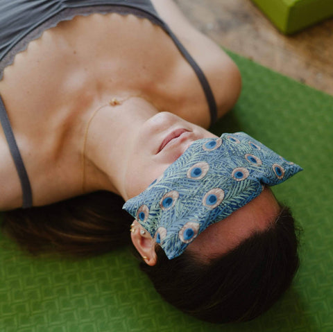 Relaxation Eye Pillow Peacock Feathers Pattern - Sprouts of Bristol