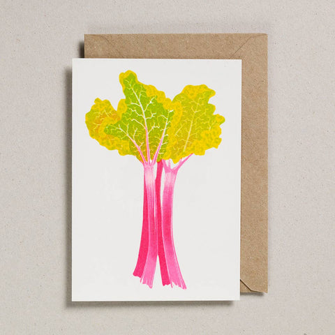 Rhubarb Grow Greetings Card - Sprouts of Bristol