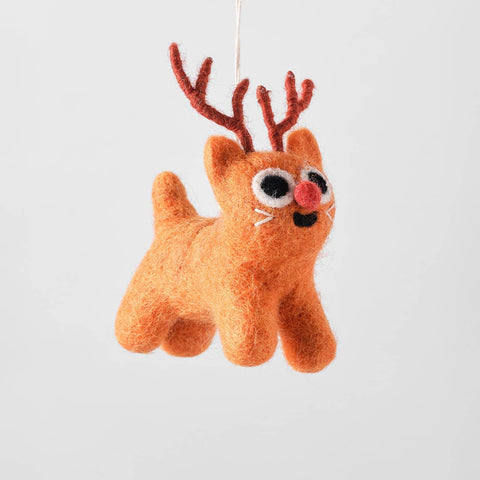 Rudy Cat Hanging Felt Ornament - Sprouts of Bristol