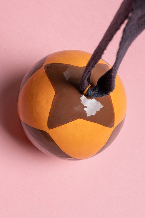Russet & Caramel Harlequin Bauble - Sprouts of Bristol