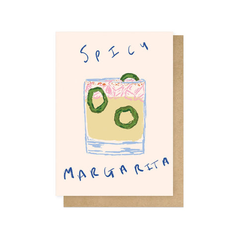 Spicy Marg Greetings Card - Sprouts of Bristol