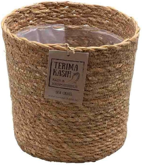 Terima Kasih Seagrass Basket – Lined Planter - Sprouts of Bristol