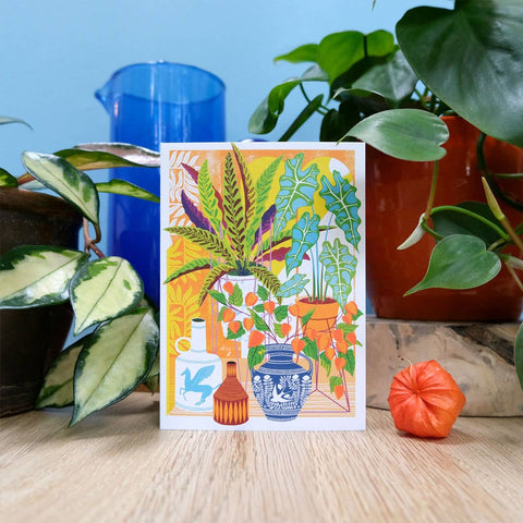 Vessels | Everyday greetings card | House plants, tropical - Sprouts of Bristol