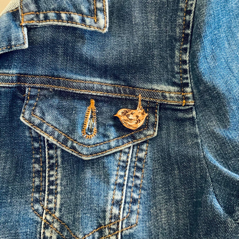 Wren Mini Pin Brooch - Sprouts of Bristol