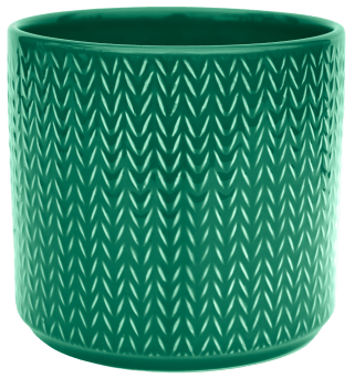 Chevron Planter in Emerald - Sprouts of Bristol