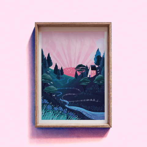 Dawn Chorus Illustrated Print - Sprouts of Bristol