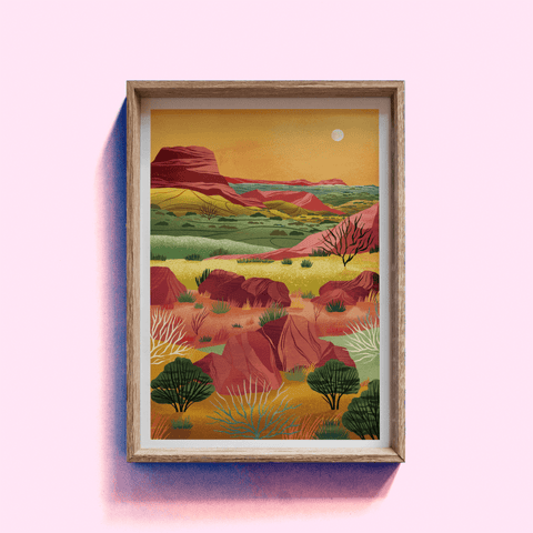 New Mexico Illustrated Print - Sprouts of Bristol
