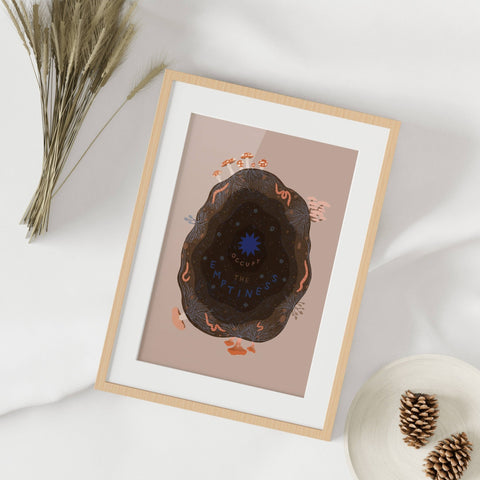 Occupy the Emptiness Print, Mindful Illustrated Art Print - Sprouts of Bristol